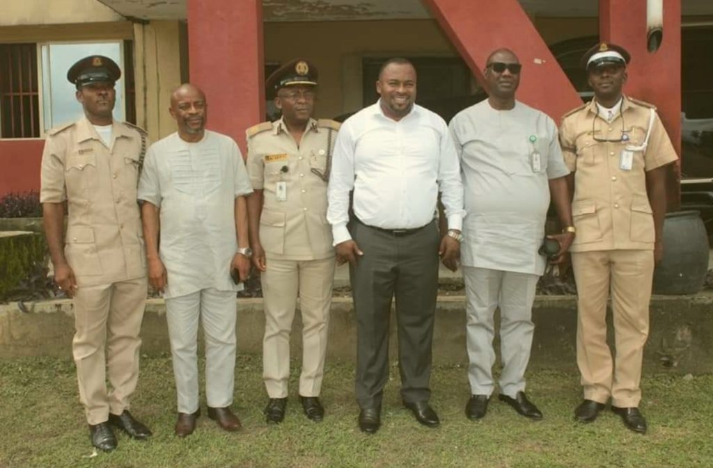 Executive Chairman, Nsit Ibom Local Government Area with DCI and Members of the delegation