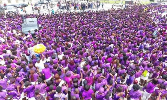 Purple uniformed section of Akwa Ibom Female Youth 