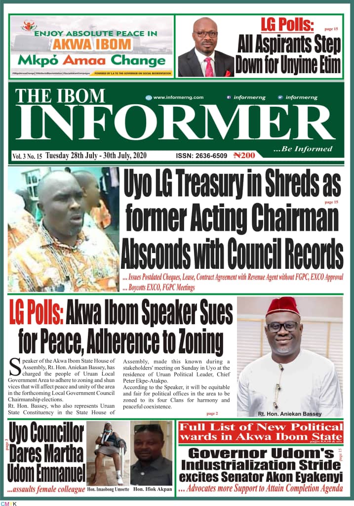 IMG 20200728 WA0005 Top Akwa Ibom Newspaper Headlines for Today, Tuedsay July 28, 2020